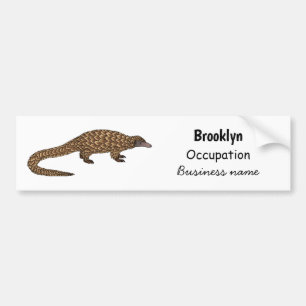 Langstaartpangoline cartoon bumpersticker