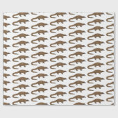 Langstaartpangoline cartoon cadeaupapier (Vlak)