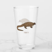 Langstaartpangoline cartoon glas (Achterkant)