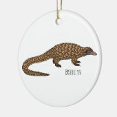 Langstaartpangoline cartoon keramisch ornament (Links)