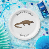 Langstaartpangoline cartoon papieren bordje (Feest)