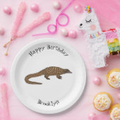 Langstaartpangoline cartoon papieren bordje (Feest)