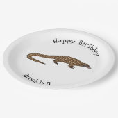 Langstaartpangoline cartoon papieren bordje (Gekanteld)