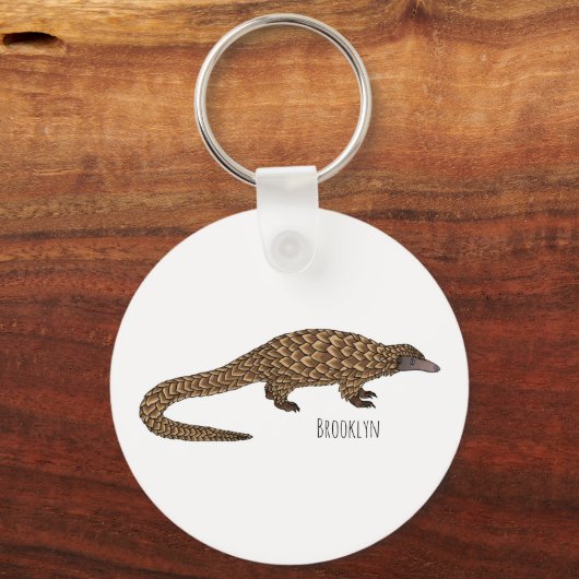 Langstaartpangoline cartoon sleutelhanger (Voorkant)