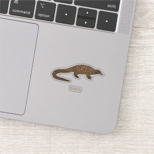 Langstaartpangoline cartoon sticker