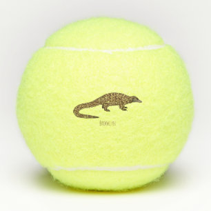 Langstaartpangoline cartoon tennisballen