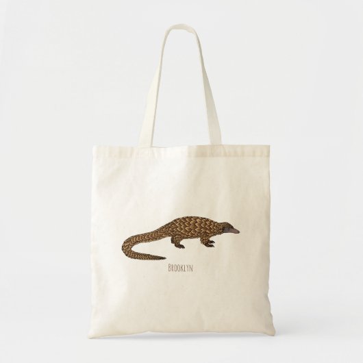 Langstaartpangoline cartoon tote bag (Voorkant)