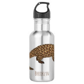 Langstaartpangoline cartoon waterfles  (Voorkant)