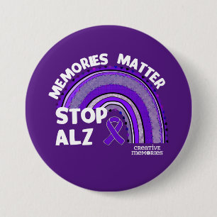 Langste dag Alzheimer Association 2024 knop Ronde Button 7,6 Cm