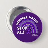 Langste dag Alzheimer Association 2024 knop Ronde Button 7,6 Cm (Voorkant /achterkant)