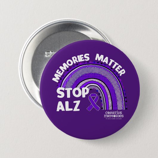 Langste dag Alzheimer Association 2024 knop Ronde Button 7,6 Cm (Voorkant /achterkant)