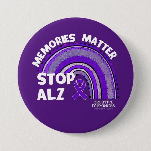 Langste dag Alzheimer Association 2024 knop Ronde Button 7,6 Cm (Voorkant)