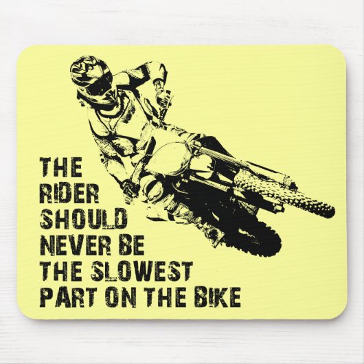 Langste deel Dirt Bike Motocross Mousepad Funny Muismat (Voorkant)