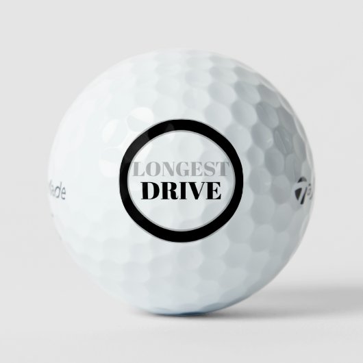 Langste Drive Toernooi Black Taylor Made Golfballen (Voorkant)