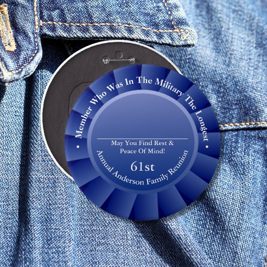 Langste Militaire Familielid Reunion Awards Ronde Button 6,0 Cm