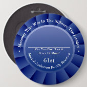 Langste Militaire Familielid Reunion Awards Ronde Button 6,0 Cm (Voorkant /achterkant)