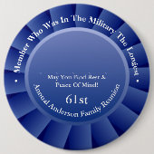 Langste Militaire Familielid Reunion Awards Ronde Button 6,0 Cm (Voorkant)