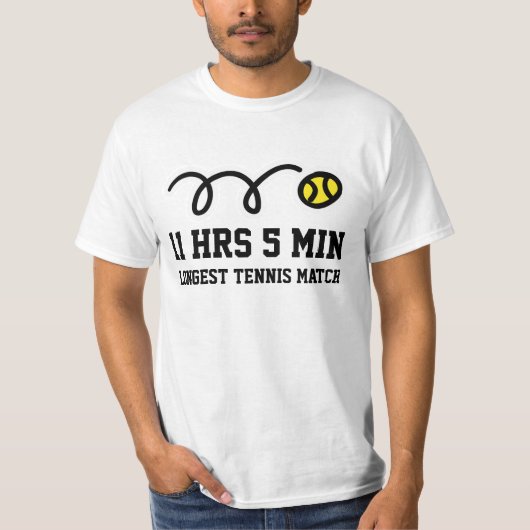 Langste tenniswedstrijd ooit T-shirt (Voorkant)