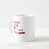 Langste weg! koffiemok (Voorkant links)