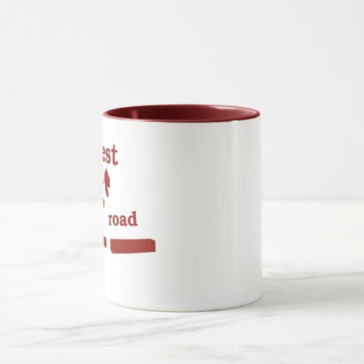 Langste weg Mok - Rood (Midden)