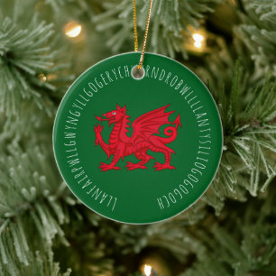 Langste Welshe woord Keramisch Ornament
