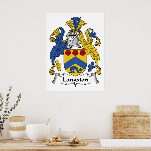 Langston Family Crest Poster (Keuken)