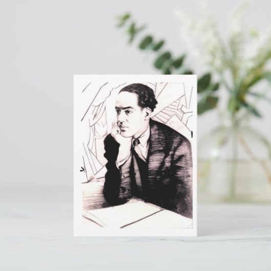 Langston Hughes, Amerikaanse dichter Briefkaart (Staand voorkant)