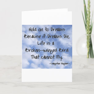 Langston Hughes Dreams Citaat Kaart