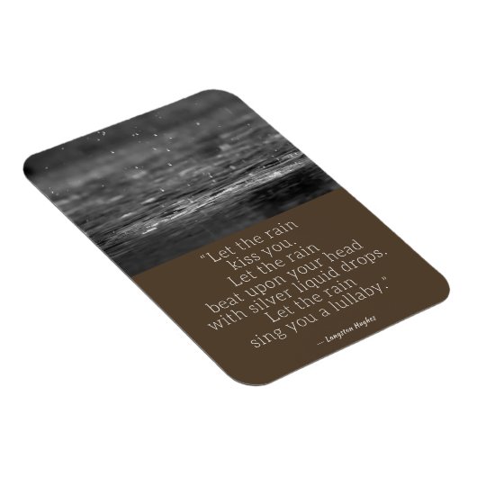 Langston Hughes Rain Quote Magneet (Rechterzijde)