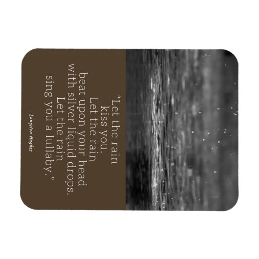 Langston Hughes Rain Quote Magneet (Horizontaal)