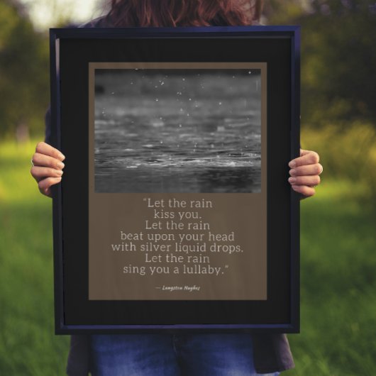 Langston Hughes Rain Quote Poster