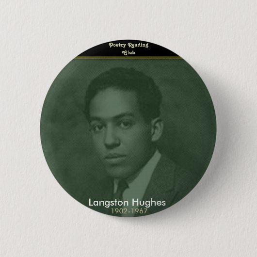 Langston Hughes Ronde Button 5,7 Cm (Voorkant)