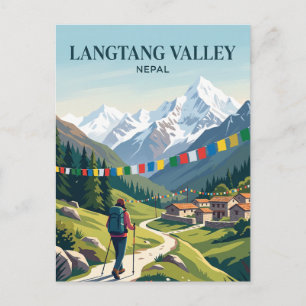 Langtang-vallei Nepal Briefkaart