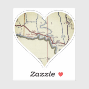 Langtry Texas Map Sticker