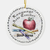 Language Arts Teacher ornament (Voorkant)
