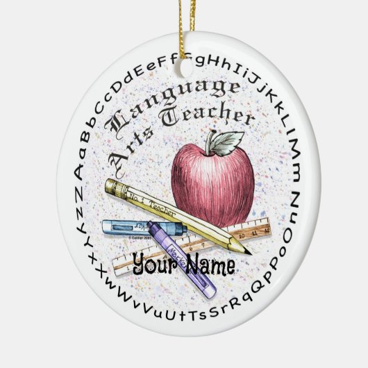Language Arts Teacher ornament (Links)