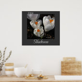 Language of Flowers Crocus Gladness Poster (Keuken)