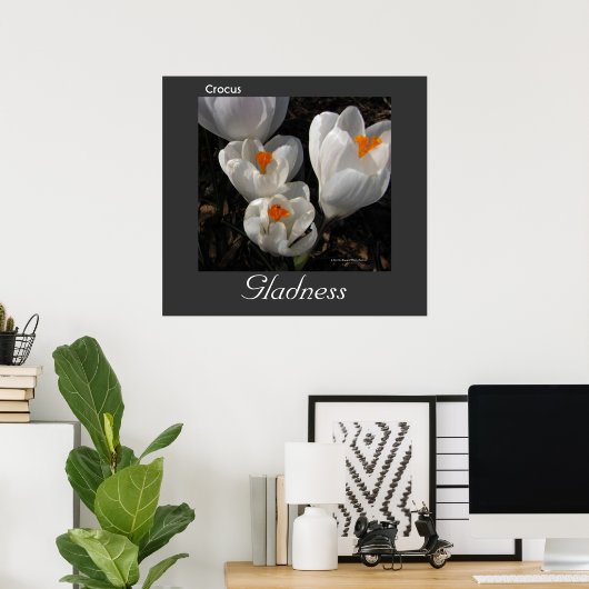 Language of Flowers Crocus Gladness Poster (Thuiskantoor)