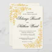 'Language of Love' All-in-One Wedding Invitation Kaart (Voorkant / Achterkant)