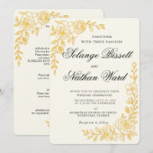 'Language of Love' All-in-One Wedding Invitation Kaart (Voorkant / Achterkant)
