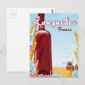 Languedoc Frankrijk reisposter Briefkaart (Voorkant / Achterkant)