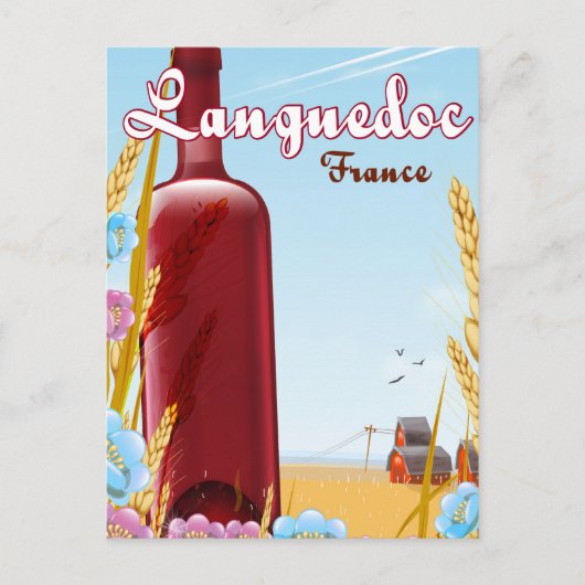 Languedoc Frankrijk reisposter Briefkaart (Voorkant)
