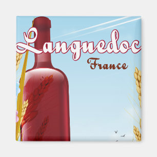 Languedoc Frankrijk reisposter Magneet