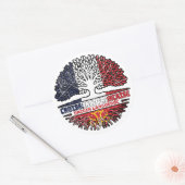 Languedoc Lengadòc French Tree Roots Flag Ronde Sticker (Envelop)