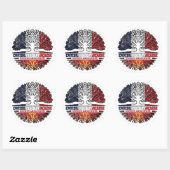 Languedoc Lengadòc French Tree Roots Flag Ronde Sticker (Vel)