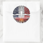Languedoc Lengadòc French Tree Roots Flag Ronde Sticker (Tas)