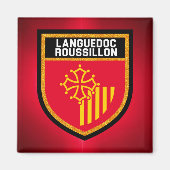 Languedoc-Roussillon Flag Magneet (Voorkant)
