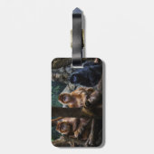 Langur Monkey Bagagelabel (Achterkant verticaal)