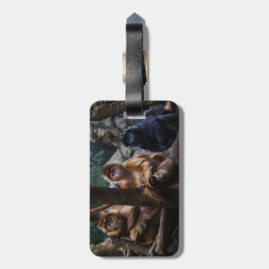 Langur Monkey Bagagelabel (Achterkant verticaal)