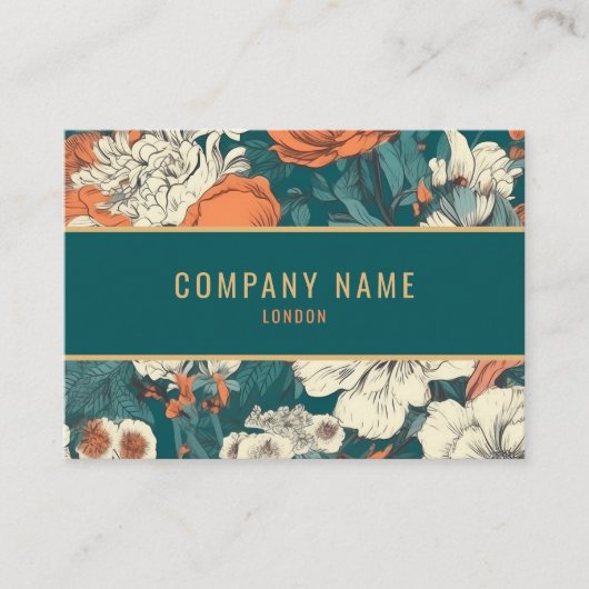 Langwerpachtergrond, goudgrens visitekaartje (Voorkant)